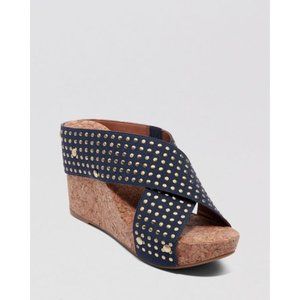 Lucky Brand Women's Blue Platfom Wedge Sandals 8